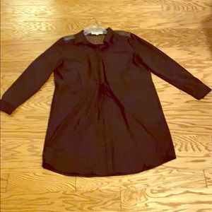 Petite caged shirt dress